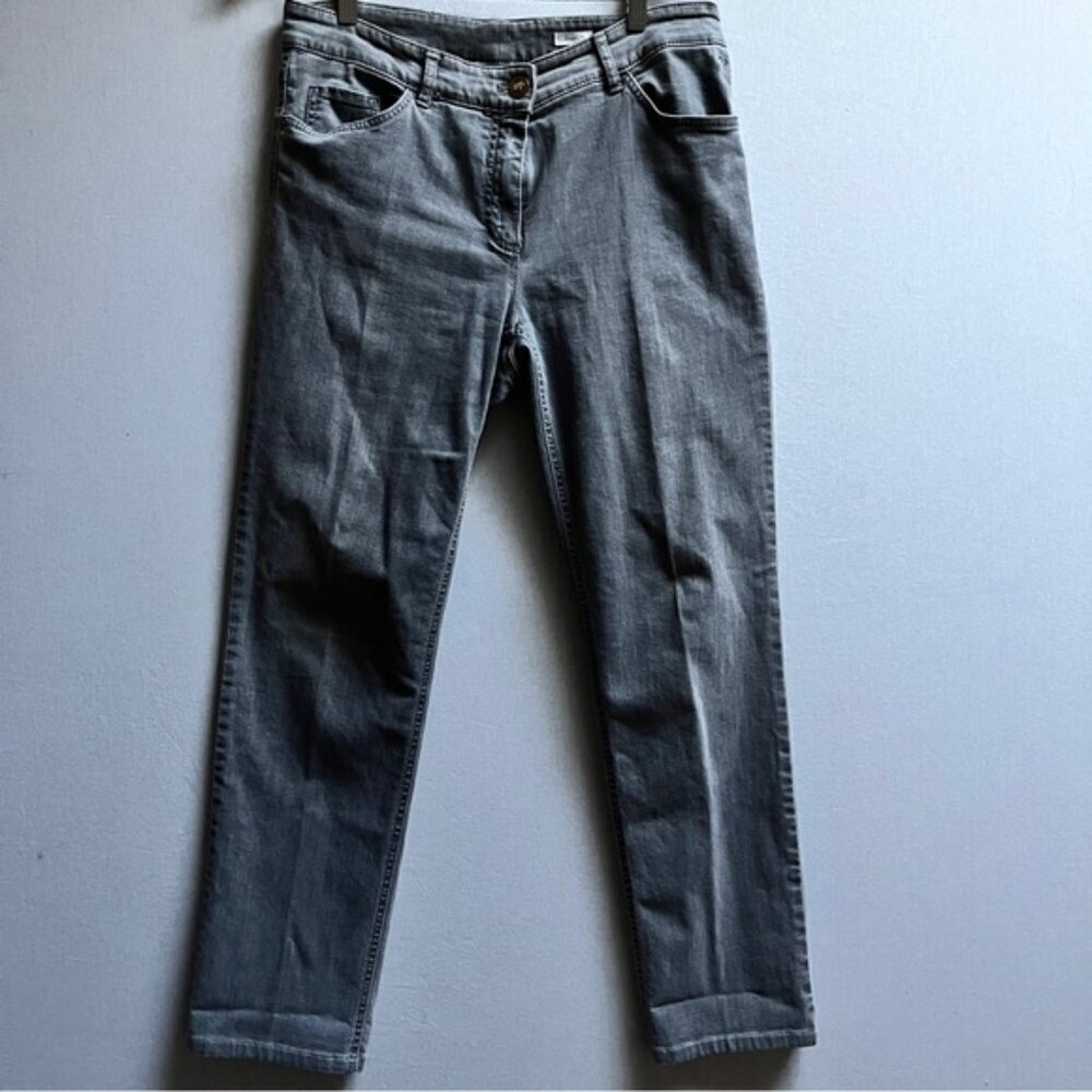 Gerry Weber Straight Fit Grey Denim Jeans Size 12R 32 Inch Waist